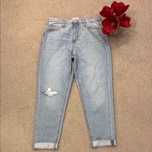 🌹 Universal Threads BOYFRIEND BOYFRIEND BAGGY Light Blue High Waisted Jans •